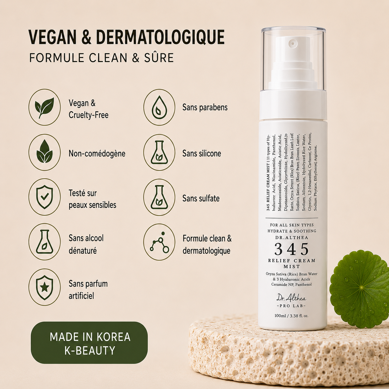 Vegan & dermatologique